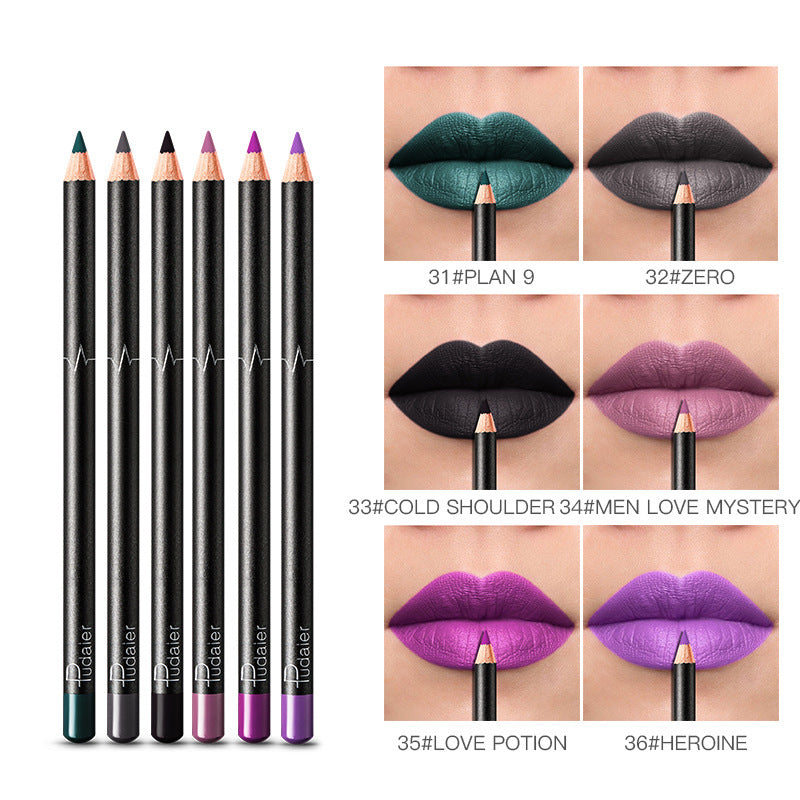 New 36-color Lip Liner Waterproof Non-smudge Nude Color Biting Lip Makeup Matte Multi-color Lip Pencil Lipstick Set