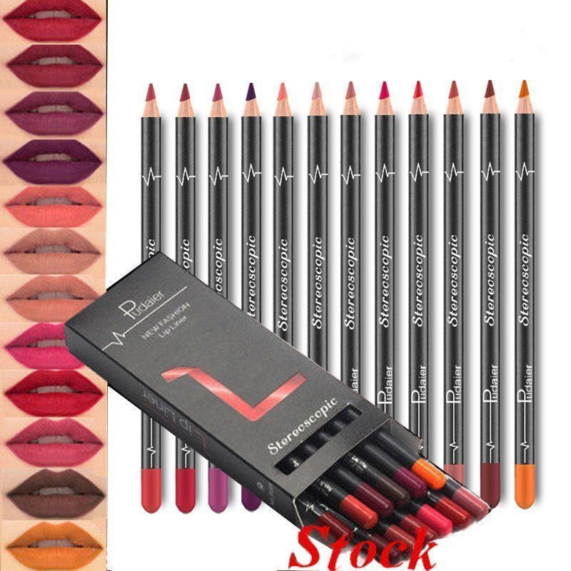New 36-color Lip Liner Waterproof Non-smudge Nude Color Biting Lip Makeup Matte Multi-color Lip Pencil Lipstick Set